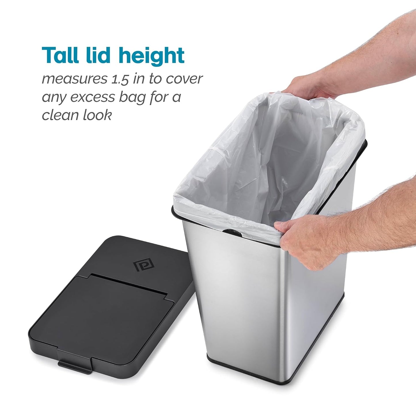 Polder 6-Gallon Waste Bin with Removable Lid