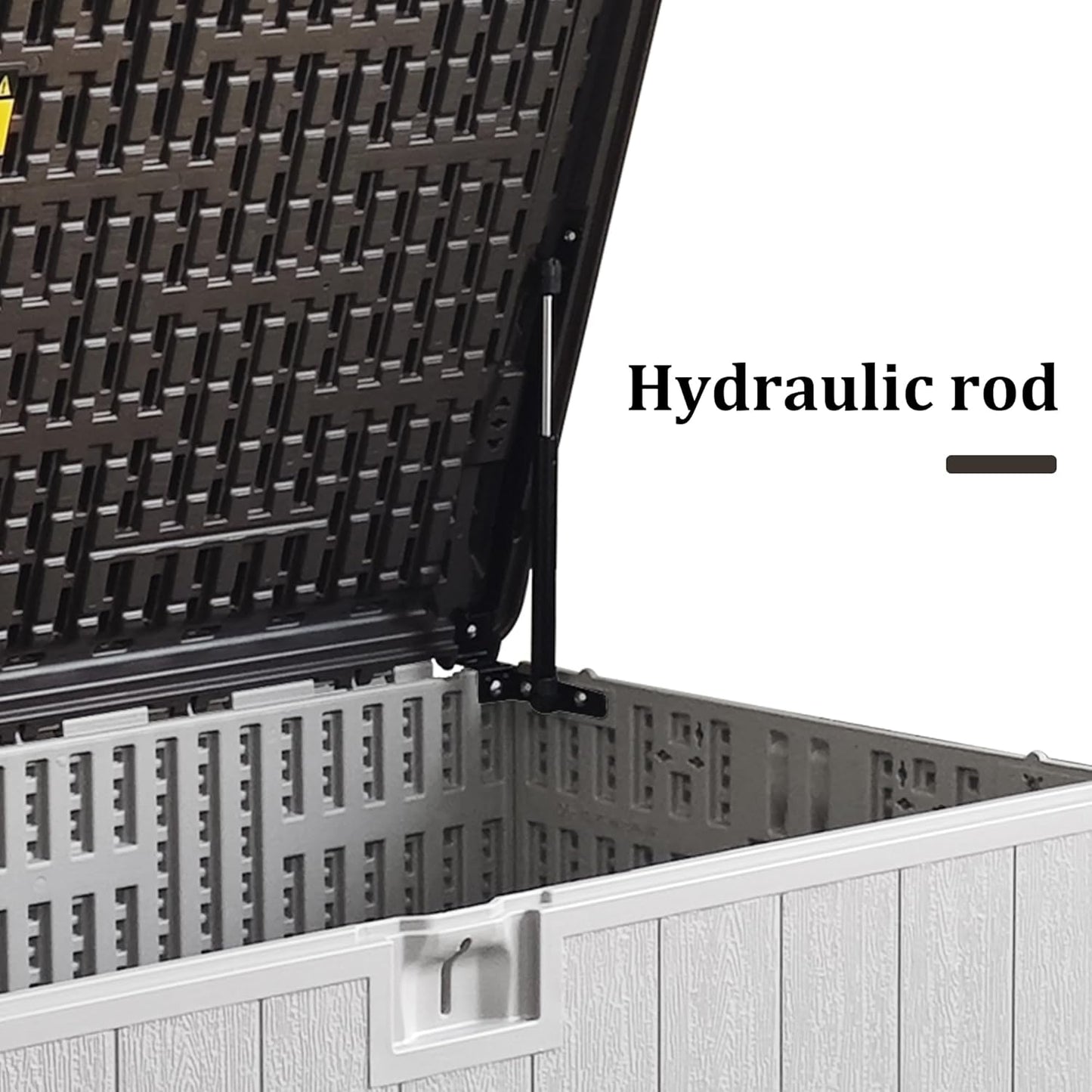 110 Gallon Pro Outdoor Storage Box Waterproof Lockable Deck Box Large, Patio Storage Bin for Pool Accessories Cushion Furniture, Garden Tools, UV-Resistant Outside Delivery, Grayish Brown