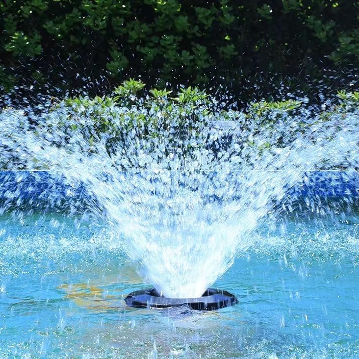 RGB LED Pond Fountain Aerator,with Color-Changing Light Show, 10000 GPH Floating Aerating Pump, 35ft Power Cord, Time Control, Perfect for Ponds & Lakes (NO-RGB)