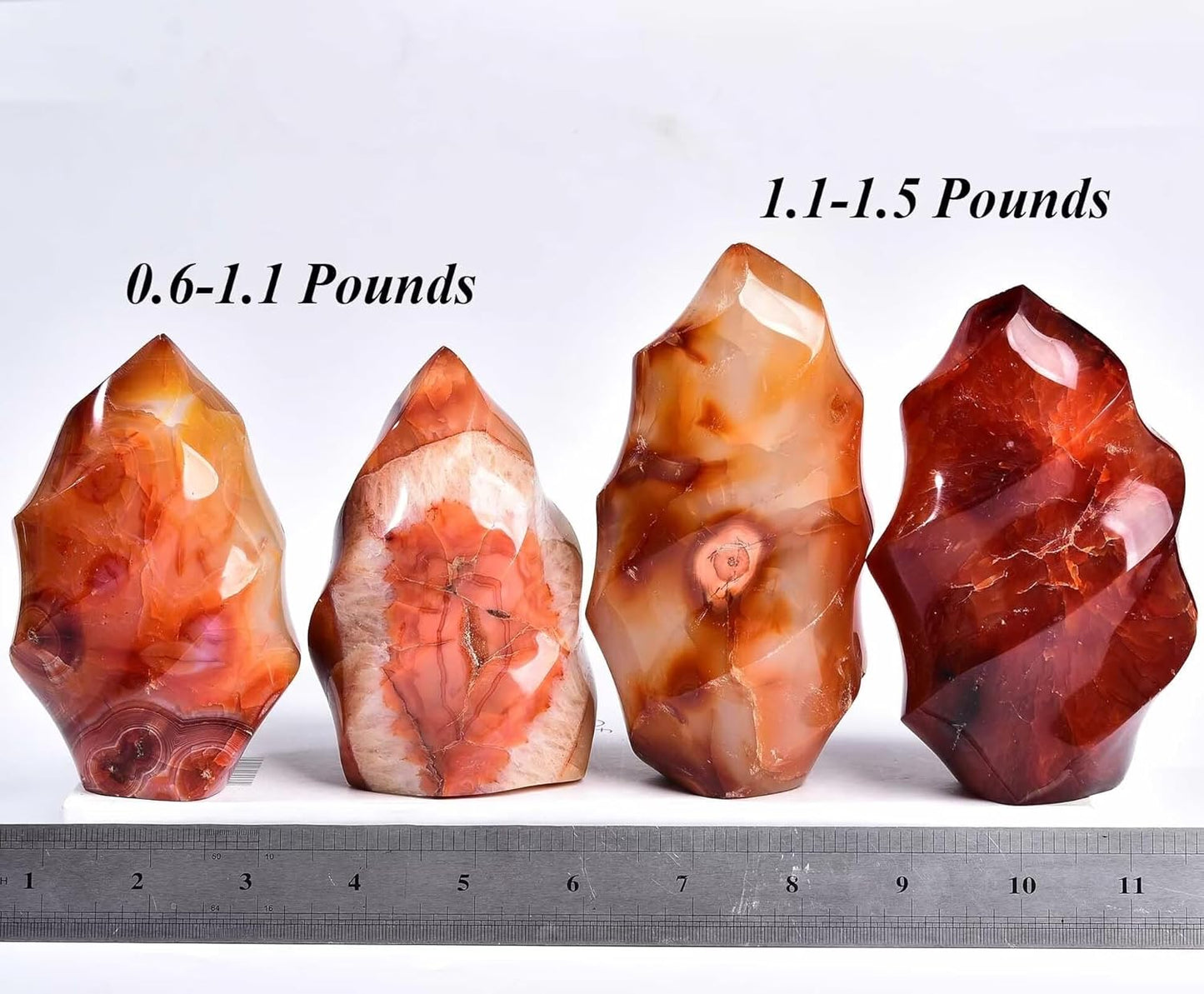 Red Agate Flame Shaped Stone Towers Obelisk Natural Healing Crystal Quartz Reiki Energy Decoration Home Office 1.5-2.2LBS