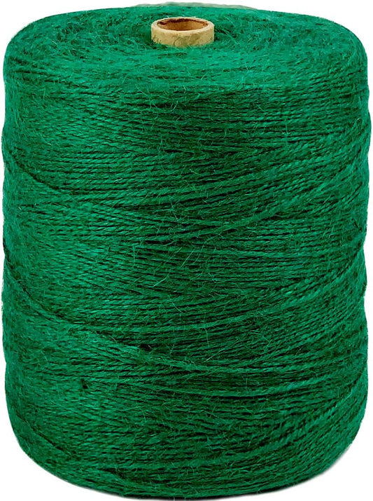 PerkHomy Garden Twine Strong Natural Jute 3,600 Feet Long Green Twine for Gardening Tomato Climbing Plant Tie Floristry Crafts Gift Wrapping Packing Decor (Green 2mm * 3600feet)
