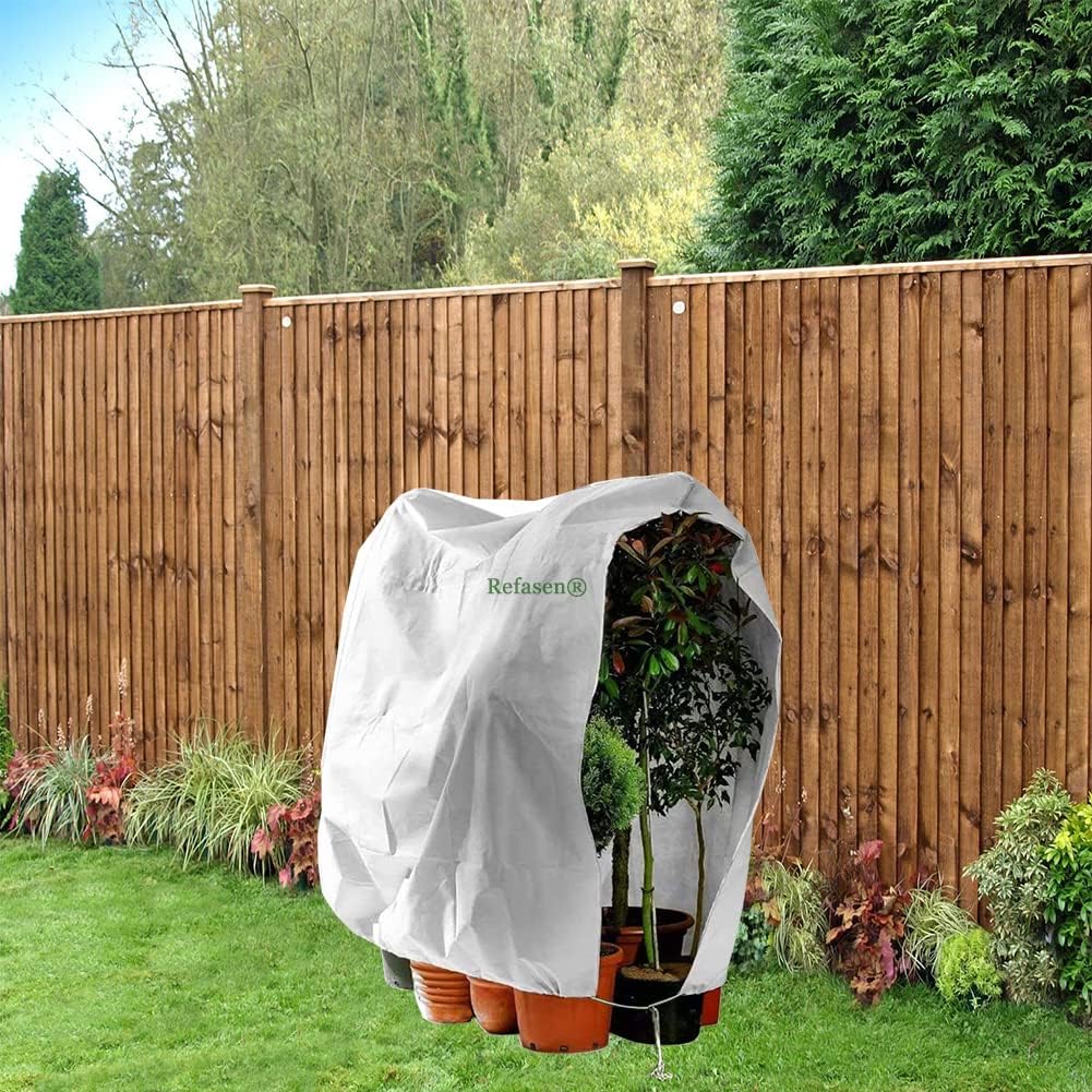 Plant Covers Freeze Protection,3 Packs 45”H X40”W Frost Blankets for Outdoor Plants Frost Cloth with Zipper Drawstring-Protect Trees from Cold Frost Pest