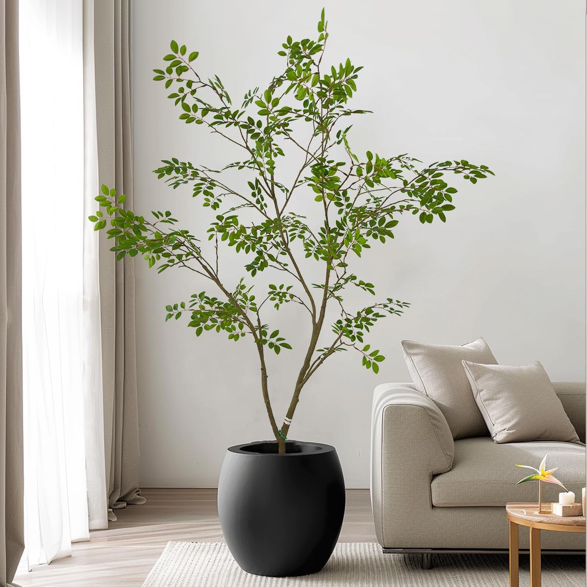 Artificial Elm Tree Faux Elm Tree 6ft Tall Fake Plant in Pot Fake Silk Tree Faux Plants Indoor