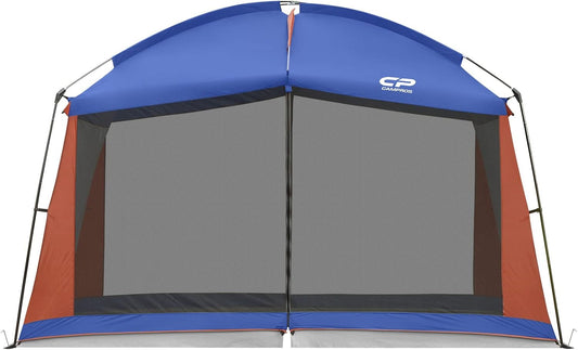 CAMPROS CP Screen House 12 x 10 Ft Screened Mesh Net Wall Canopy Tent Screen Shelter Gazebos for Patios Outdoor Camping Activities - Blue
