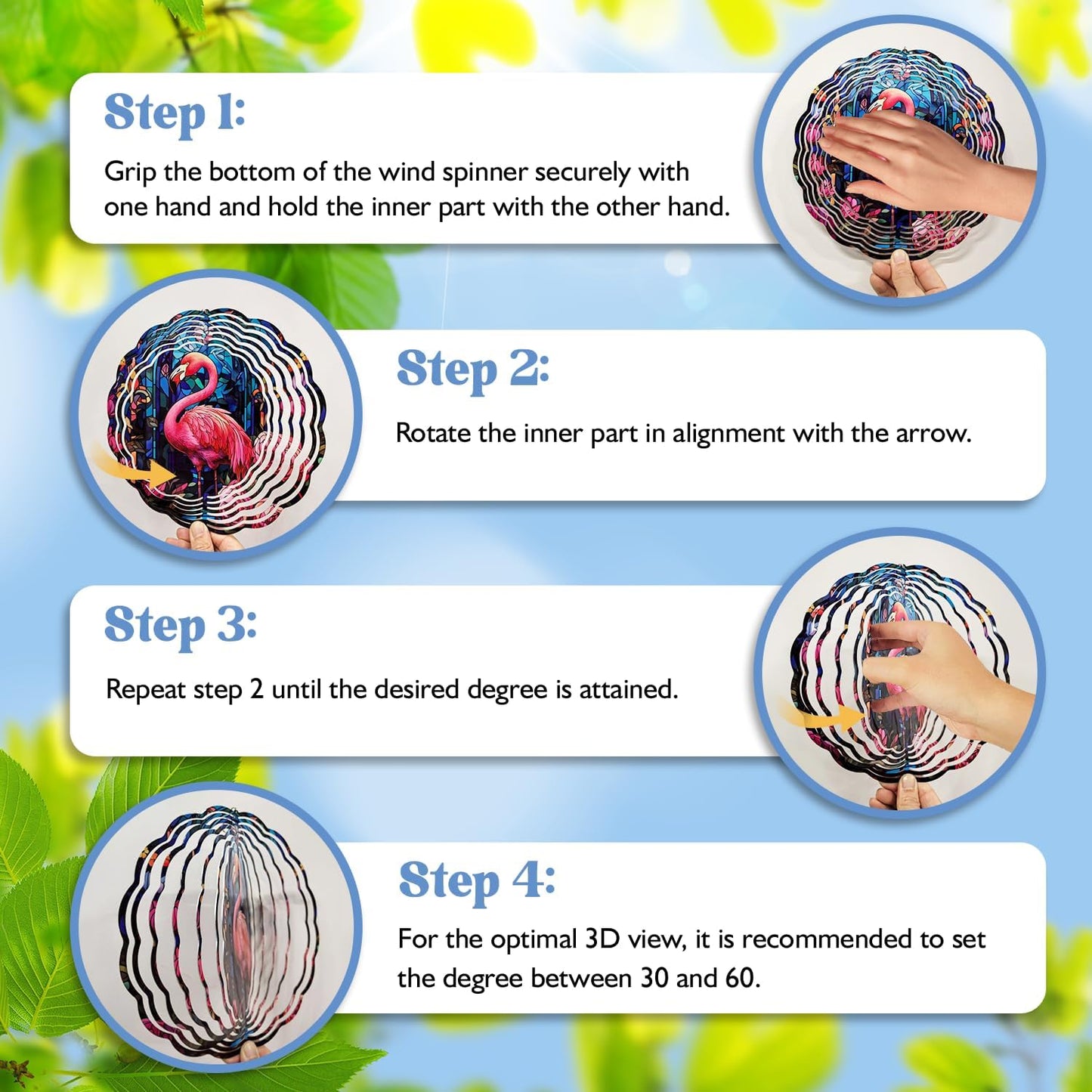 Horse Yard and Garden Wind Spinner, Unique 3D Hanging Horse Wind Spinner