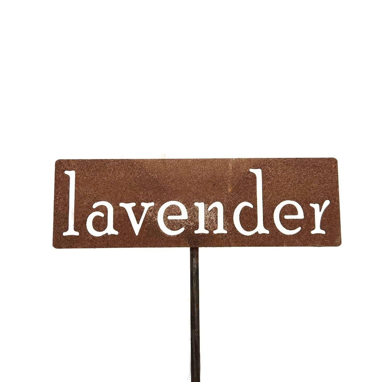 Classic Metal Garden Markers 19 Inches Tall (lavender, Naturally Rusted)