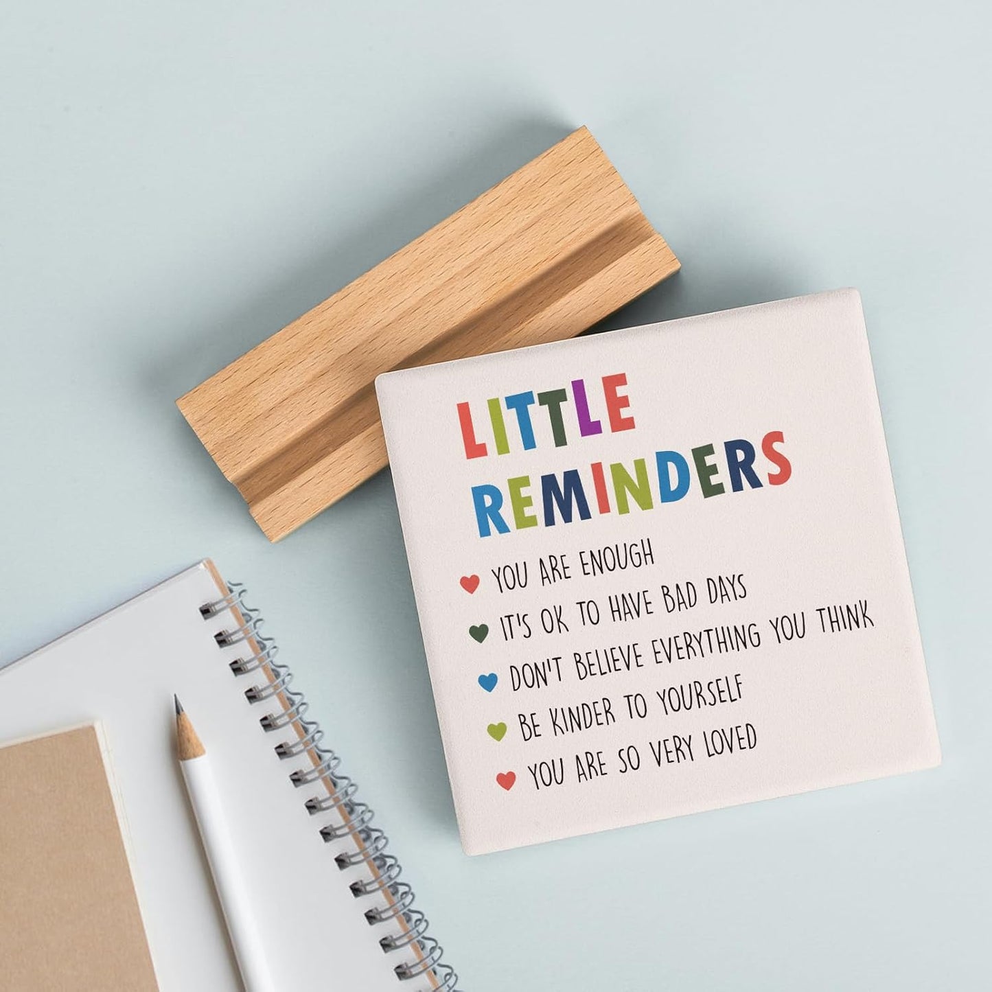 Inspirational Motivational Gifts Little Reminders for women, Positive Mental Health Gifts for Her Teenage Girls Boys, Encouragement Decor Plaque for Office Home