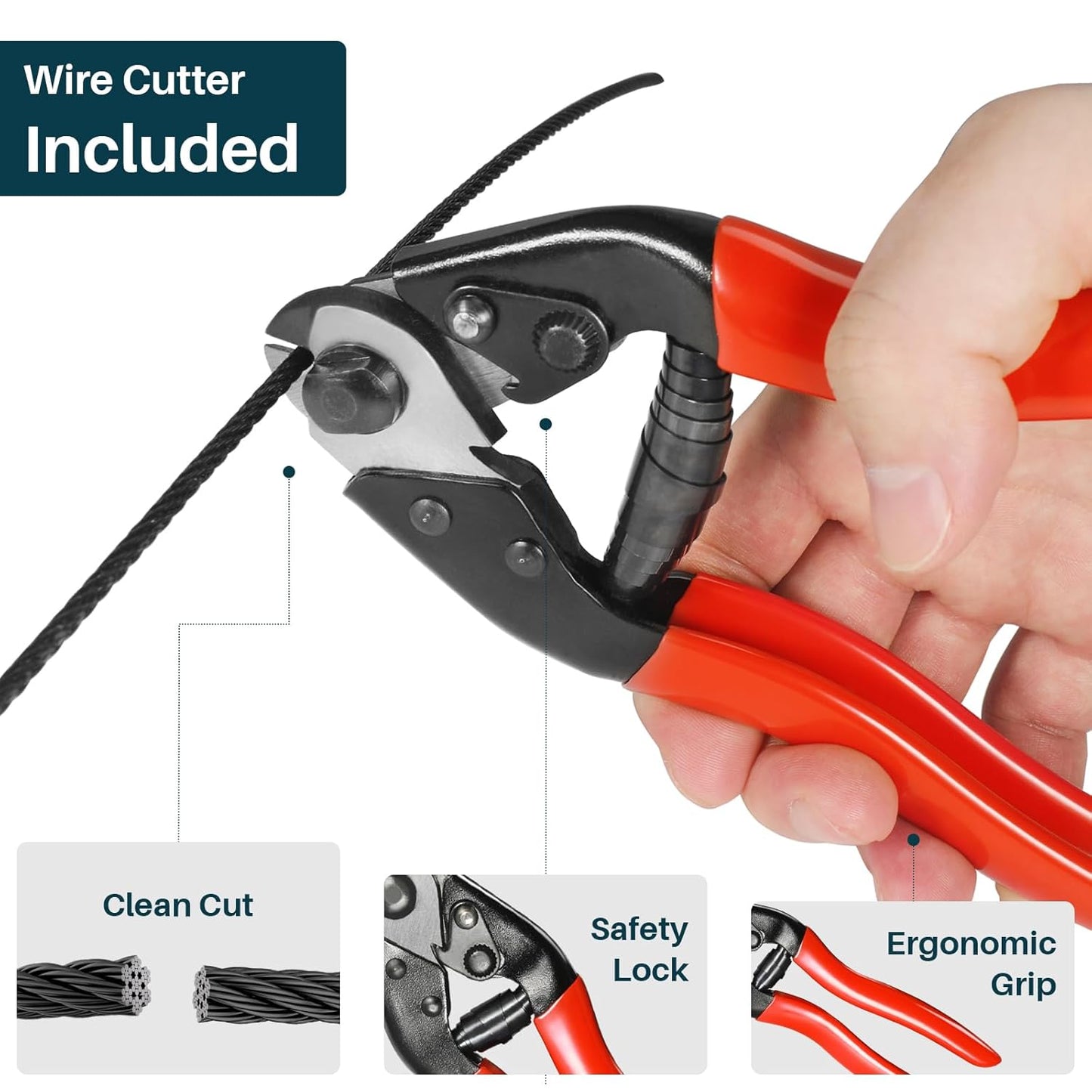 800FT 1/8" Black T316 Stainless Steel Cable, 7x7 Strands Construction, Black Wire Rope Aircraft Cable for Indoor, Outdoor, Deck Fence Railing, and DIY Balustrades