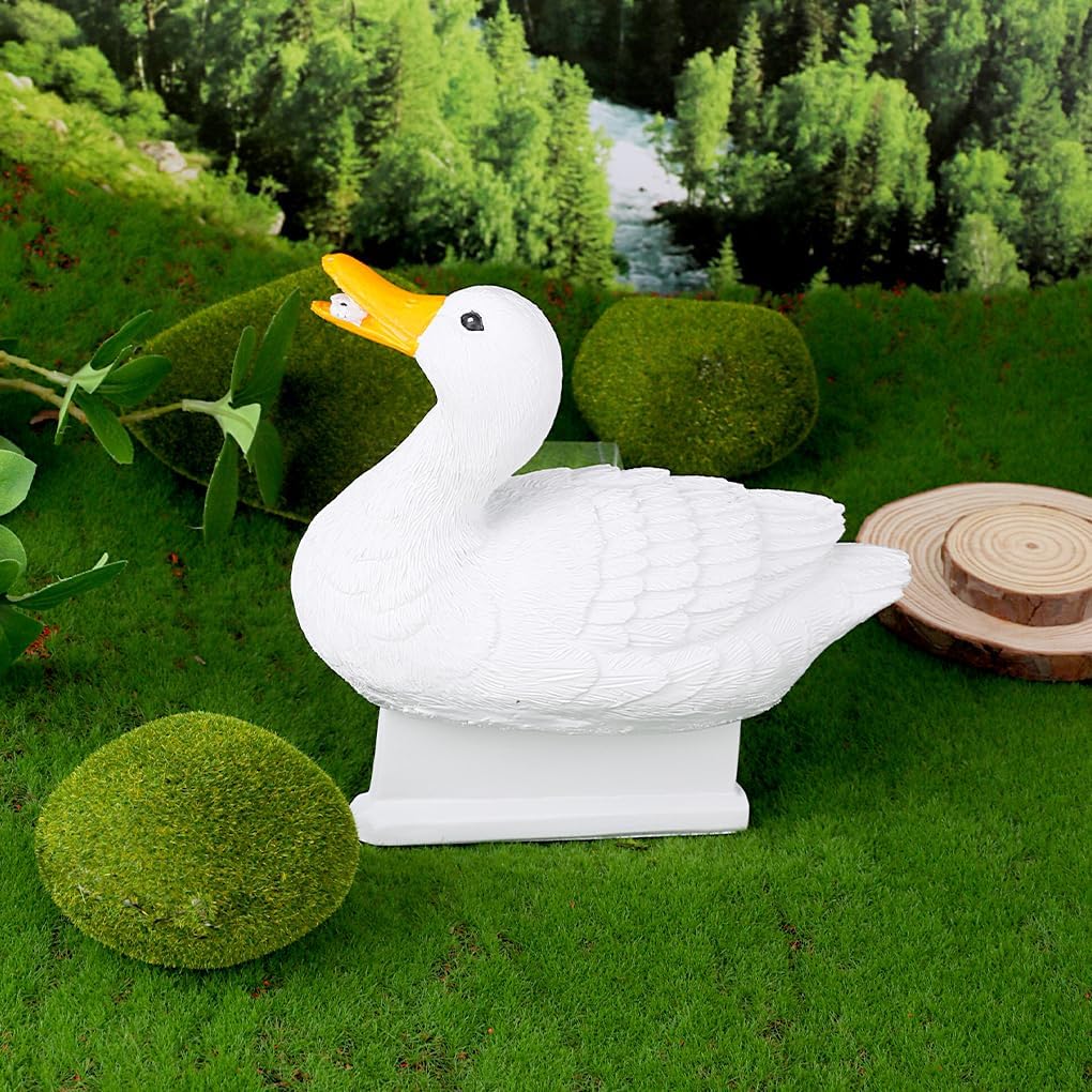 FineInno Floating Resin Duck Figurine Aquarium Decoration Decor Pond Statue Outdoor Accessories Fish Tank Floating Duck Funny Craft for Garden, Park, Pool