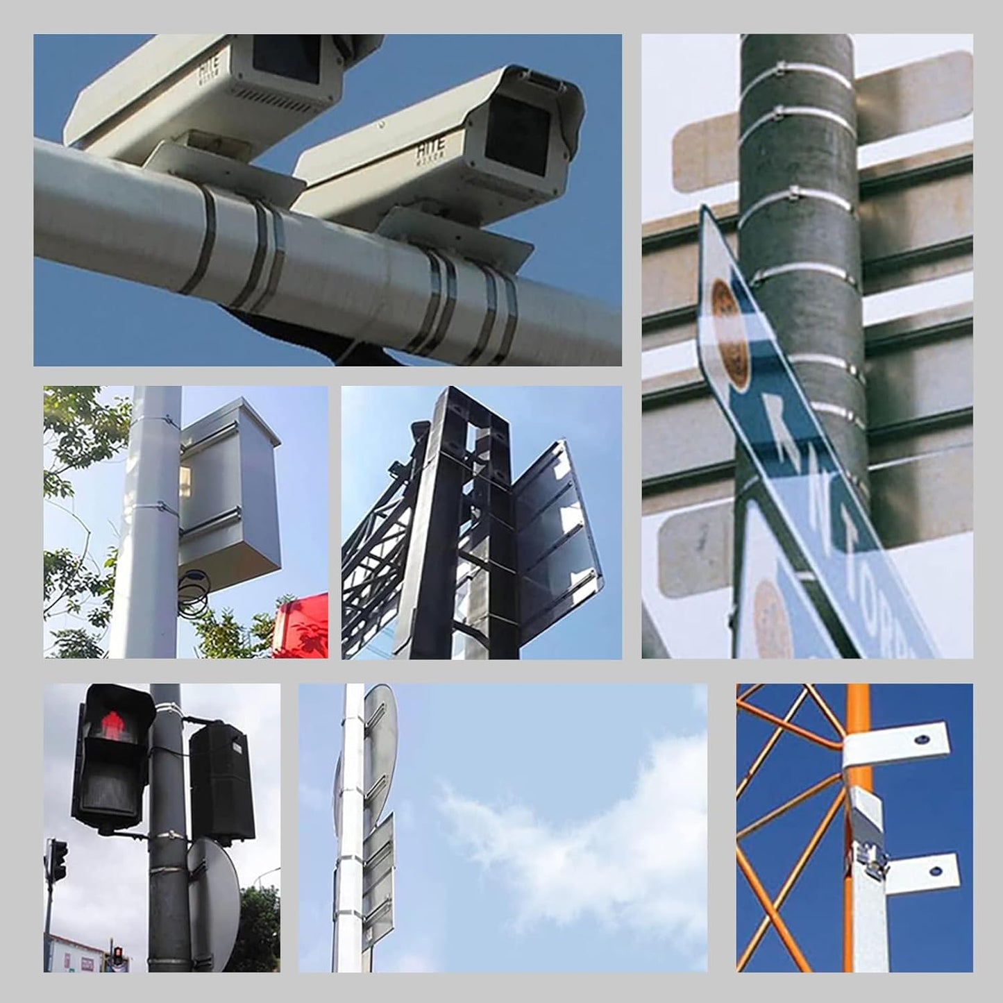 Metal Zip Ties Heavy Duty Outdoor, 40 Inch 880 Lb Wide Stainless Steel Zip Ties Self-locking Metal Cable Ties Suitable for Exhaust Wrap, Fence, Farms, Pipes, Cables, as well as Outdoor binding 20PCS