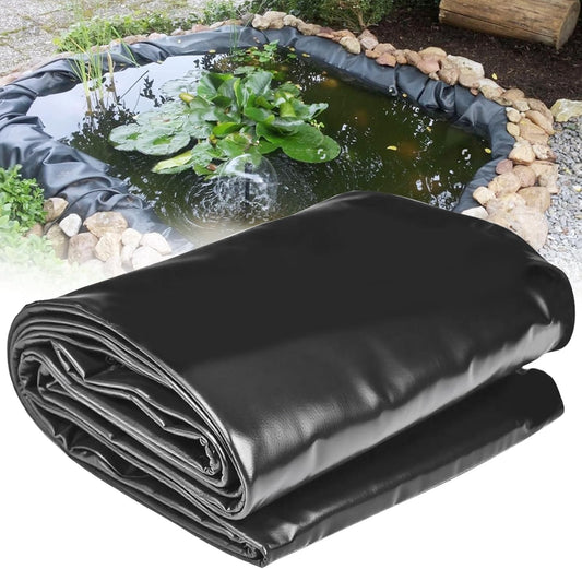 20 x 20 FT Pond Liner, 20 Mil Pond Liners for Outdoor Ponds, HDPE Pond Liner Preformed Easy Cutting Puncture Resistant, Pond Liners for Water Garden Fountain Waterfall, Koi Fish Aquaculture Pond