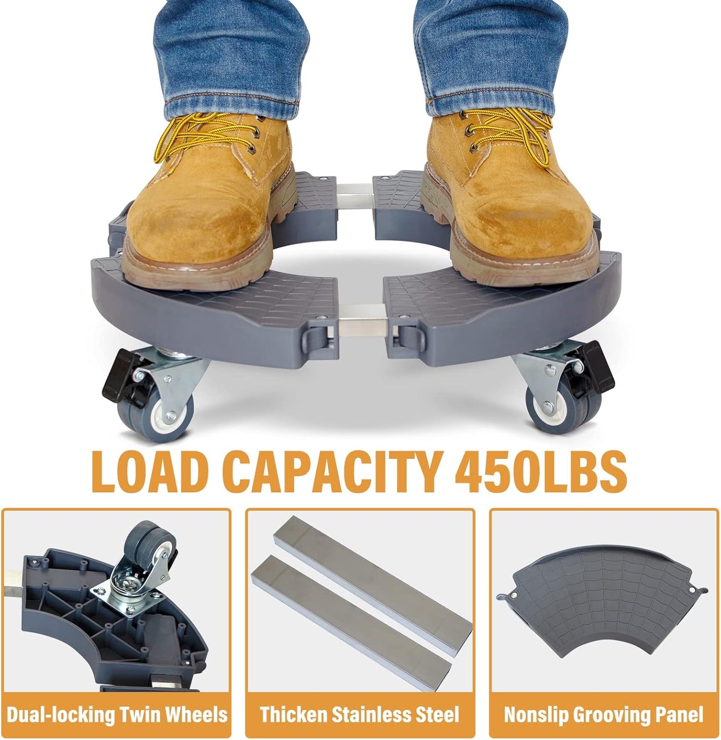 2 Pack Rolling Plant Stand with Wheels,15-21’’Adjustable Heavy Duty Plant Caddy with Wheels for Indoor Outdoor Planter Dolly Lockable