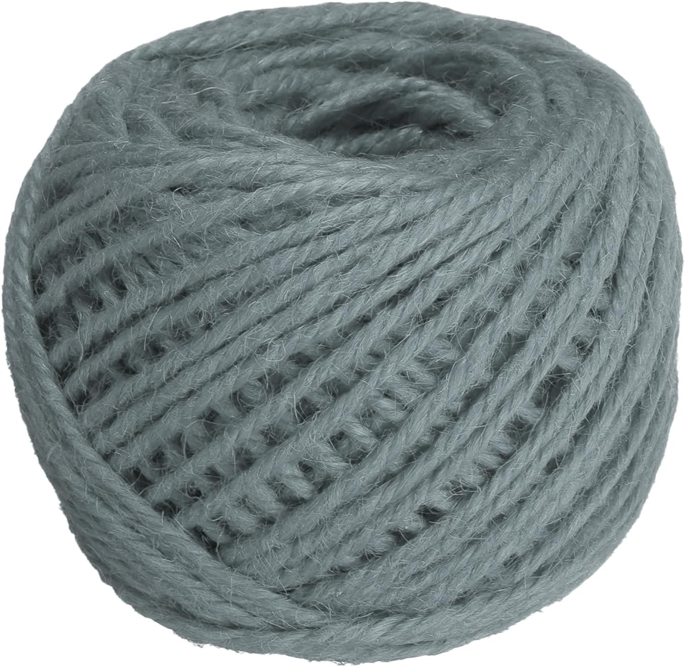 uxcell 164 Feet Natural Jute Twine String,3mm Thin Garden Twine Rope Colored Plant String Cord for DIY Art Crafts Gift Wrapping Decoration Packing Gardening Plant Hanger,Grey