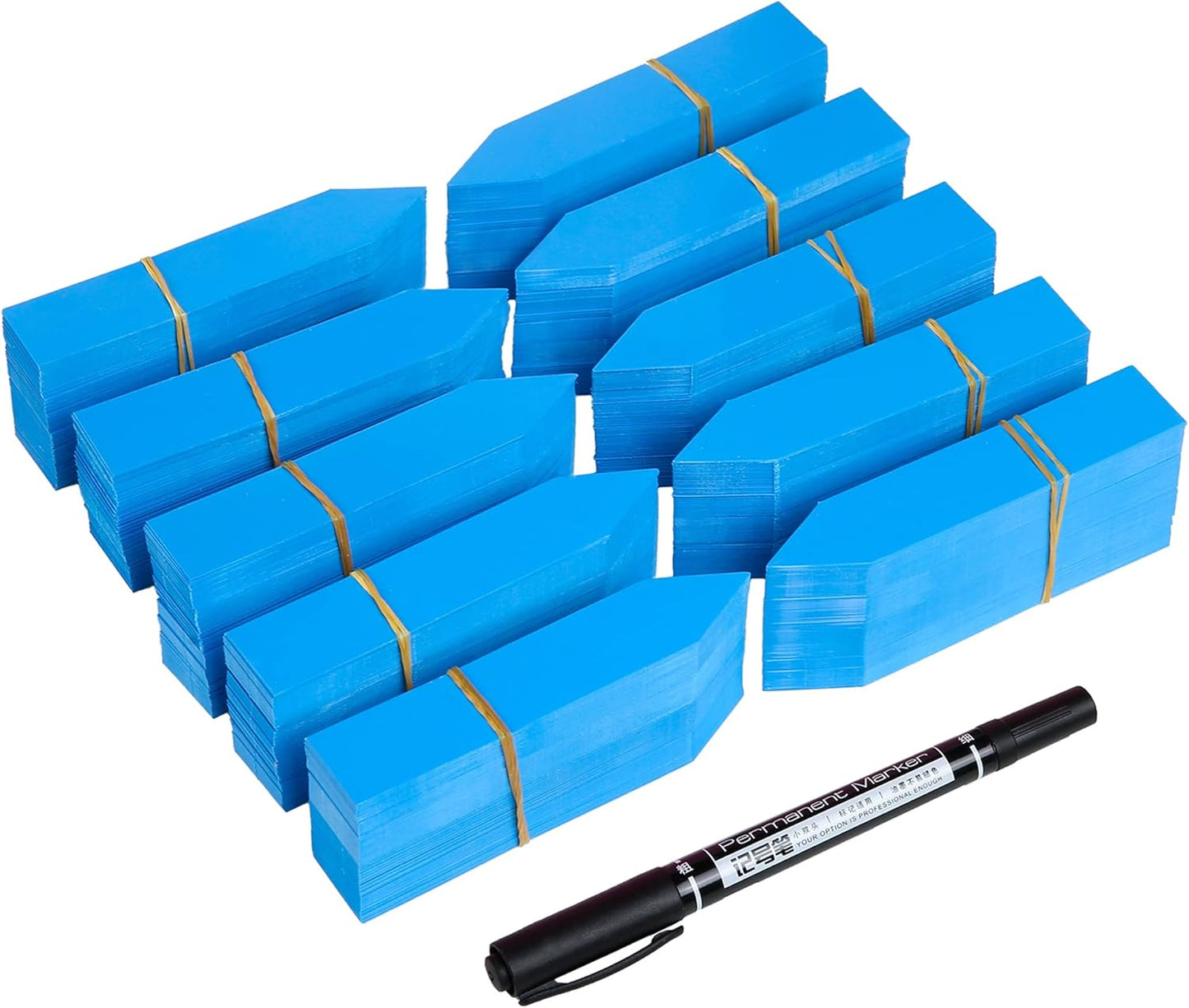 1000 Pcs Plant Tags, 4 Inch Plastic Garden Plant Pot Markers Waterproof Plant Labels, Blue
