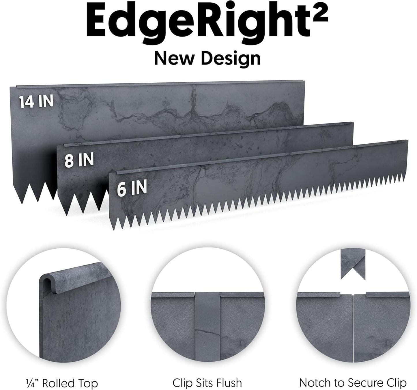 Hammer-in Landscape Edging - 48-inch Strips - 8-inch Depth 1/4-inch Rounded top COR-Ten Steel (5 Pack)