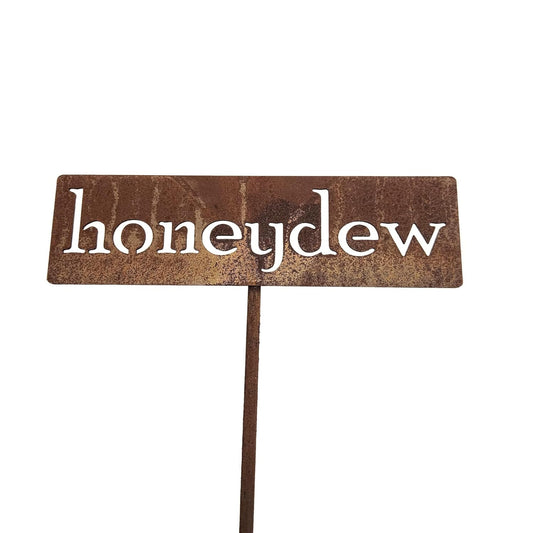 Classic Metal Garden Markers 19 Inches Tall (honeydew, Naturally Rusted)