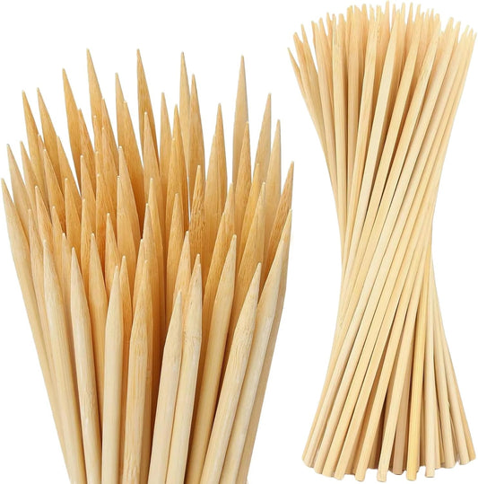 100 PCS 3FT Bamboo Plant Stakes 6.3mm Thick – 36-Inch Bamboo Sticks for Plants, Tomatoes, Beans, Climbing Plants – Smores Sticks & Marshmallow Sticks for Fire Pit and Campfire – VESYMAN