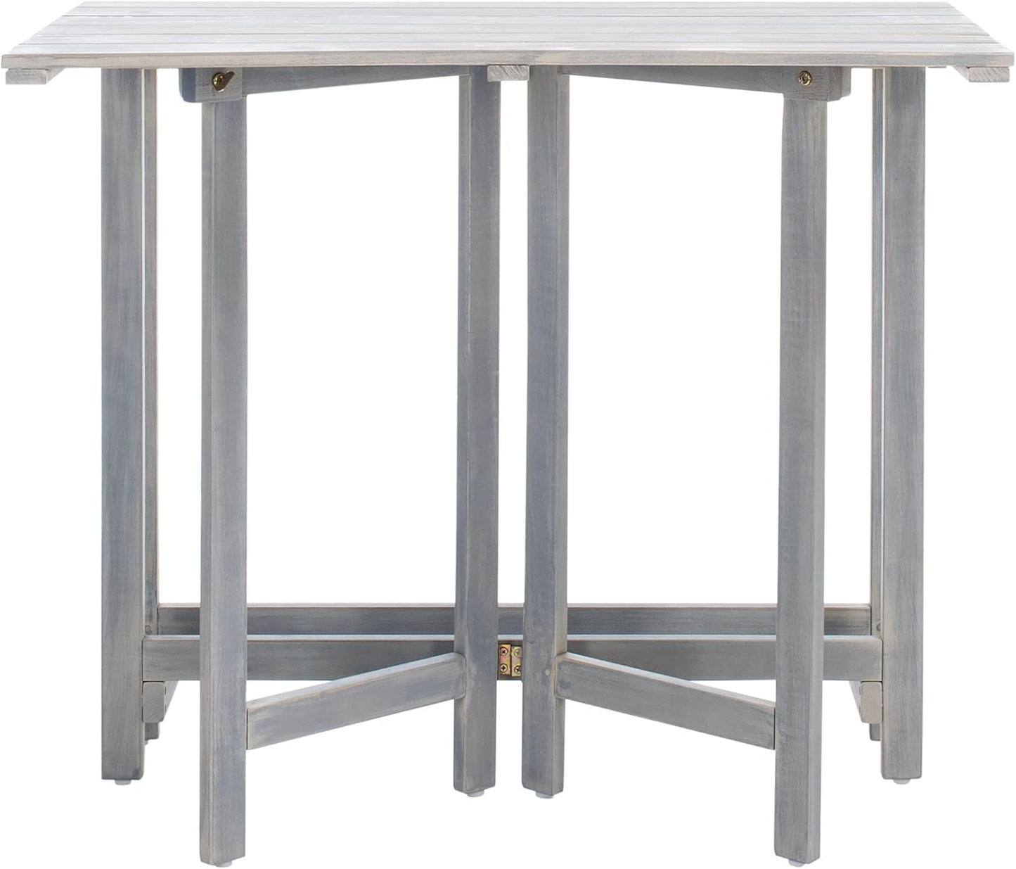 SAFAVIEH PAT6754A Collection Wilton Teak and Navy Balcony Corner Lounge Outdoor Set