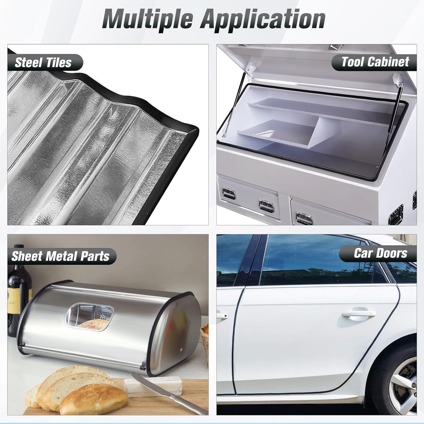 Edge Trim, 1/16" Rubber Edge Trim, Flexible Self Adhesive U Channel Edge Guards, Edge Protector for Sharp Edge, Sheet Metal and Car Doors, Peel and Stick Auto Door Guard, Black Color, 10Ft