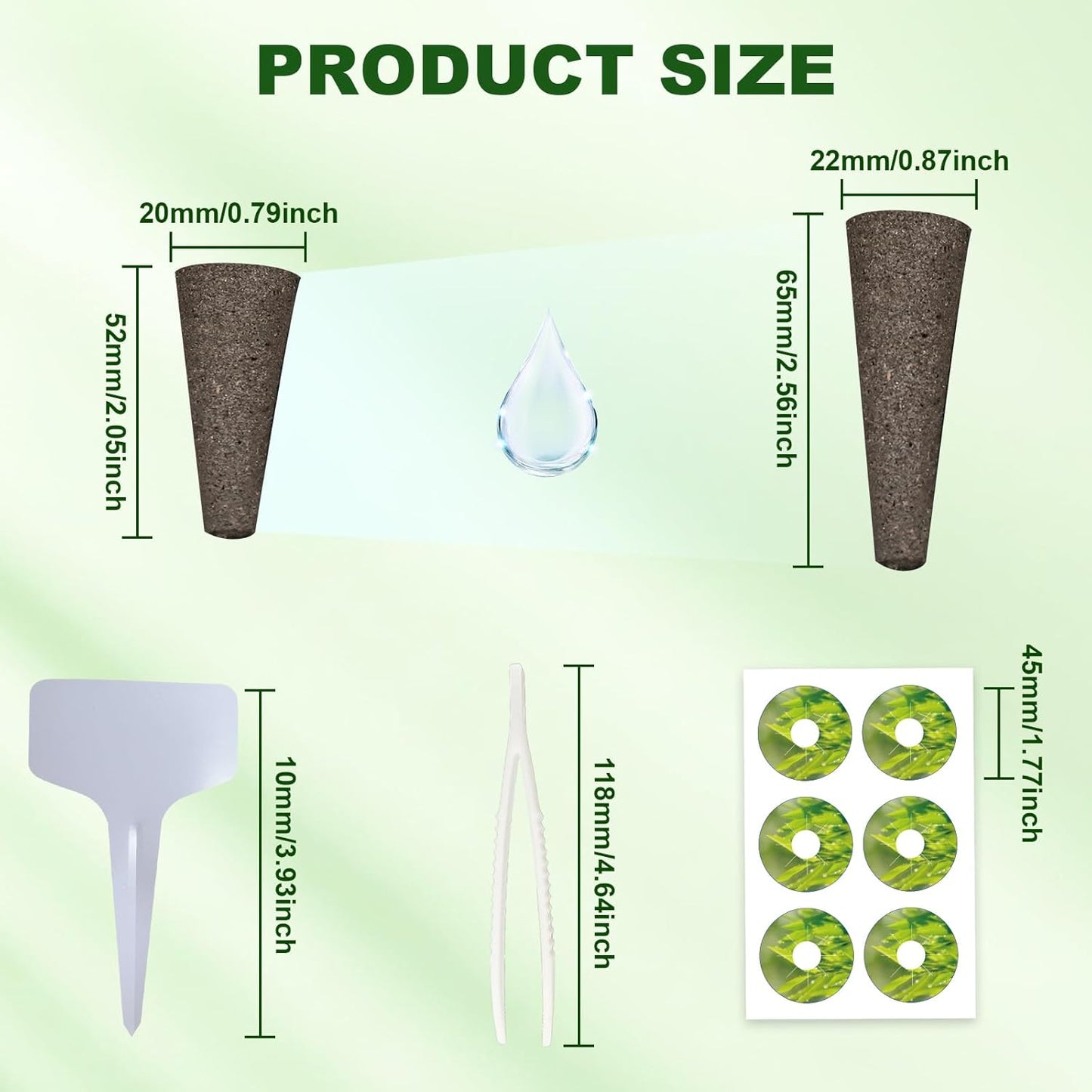 73 Pack Hydroponic Pods Supplies for Aerogarden Pods, Grow Sponges for Hydroponics, Seed Pods Kit with 30 Grow Sponges, 30 Pod Labels,12 Plant Labels, 1 Tweezer for Hydroponic Indoor Garden System