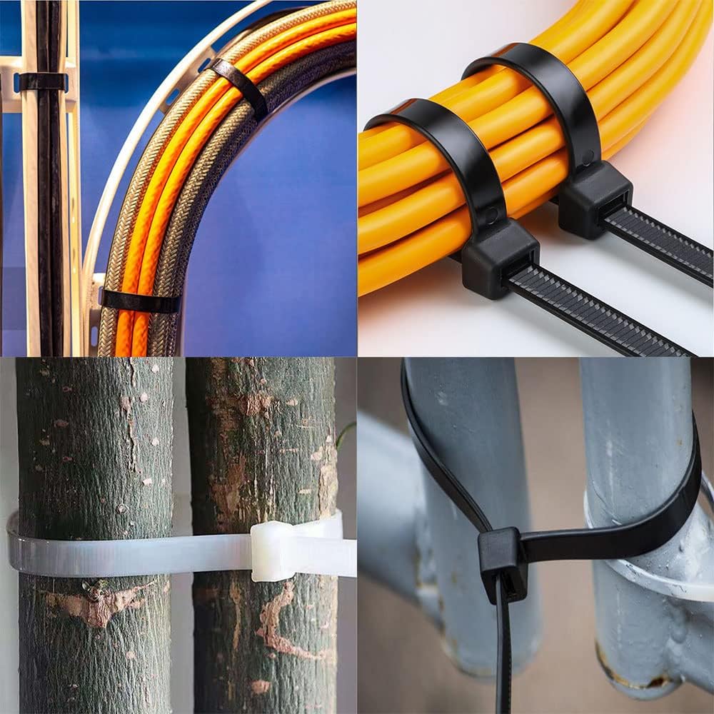 Superun Heavy Duty Zip Ties 24 Inch, Strong Large Black Zip Ties 120 Lbs Tensile Strength Selflocking Wire Ties (Industrial Grade Cable Ties) Pack of 50