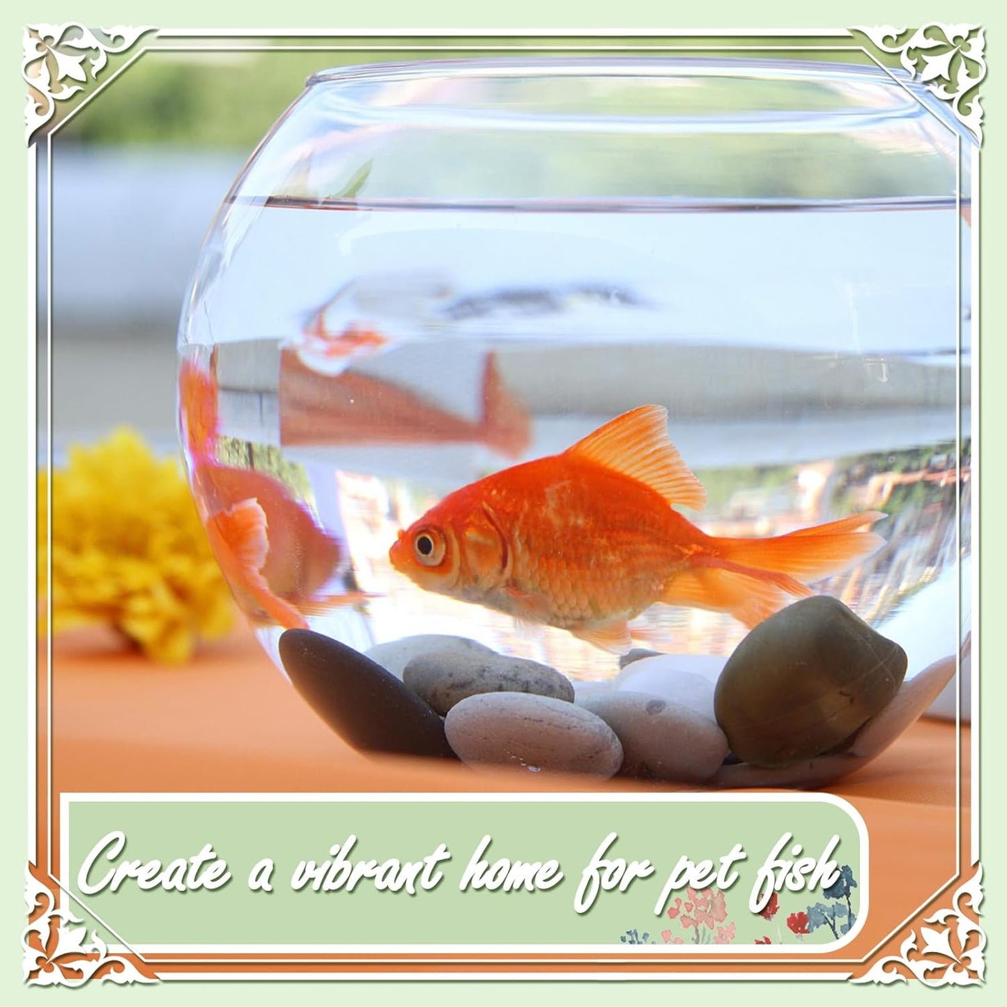 5lbs Natural River Rocks, Polished Pebbles for Plants Garden, 0.3-0.8 inch Decorative Jade Stones, Ideal for Fish Tank, Vases, Crafting, Home Decor and Garden Landscaping Rocks,Jade