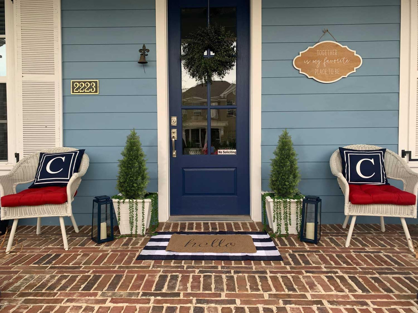 Aveyas 3ft Artificial Cedar Topiary Trees for Outdoor Front Porch Door, 3 Feet Faux Potted Plants Evergreen Fake Pine Cypress Tree for Outside Home Decor (3 ft Tall) - Set of 2 Pack