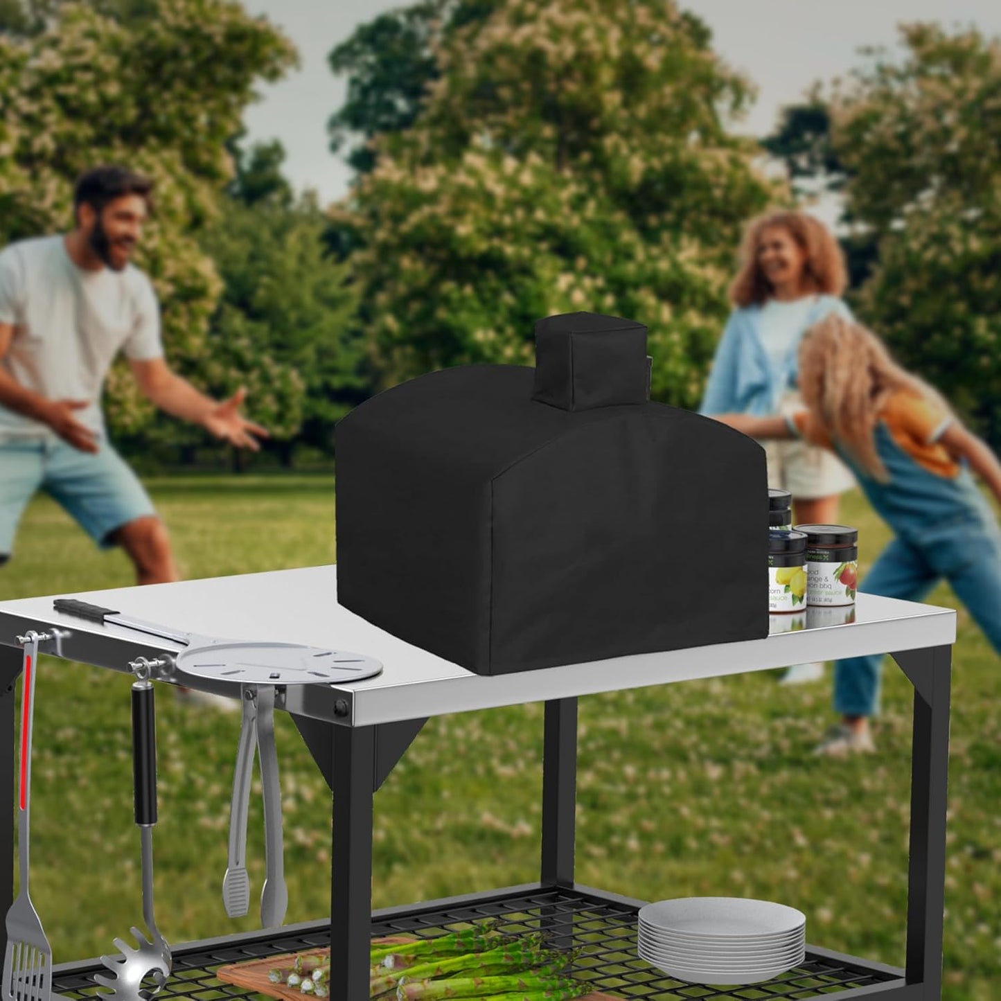 Pizza Oven Cover for Big Horn Outdoors Gas Pizza Oven, Waterproof Dustproof Pizza Oven Cover, Outdoor Oven Accessory, Heavy Duty Cover for Big Horn Outdoors Oven
