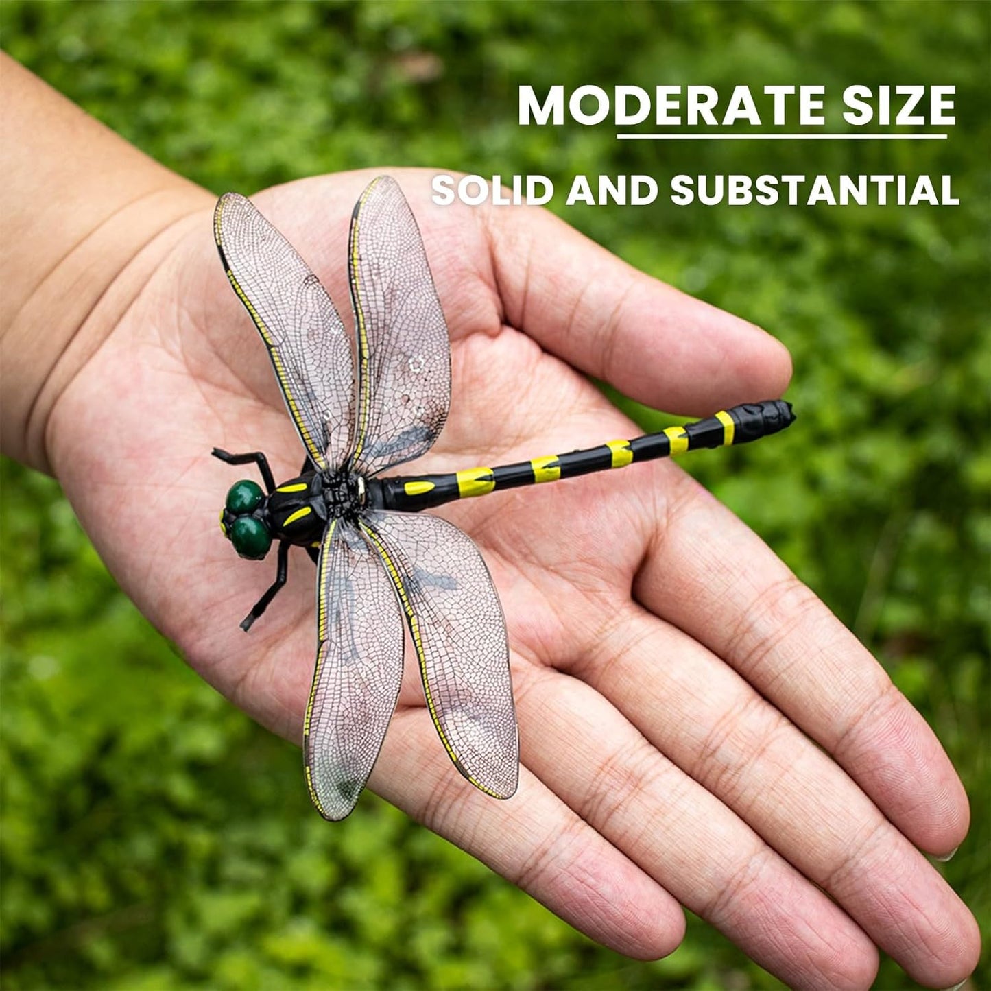 4 Pcs Dragon Fly Clips for Bugs Repellent, 3D Artificial Dragonfly Hat Clip, Dragonfly Garden Decor (Independent Dragon Fly 4 Pcs)