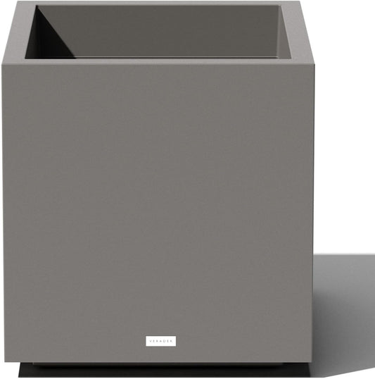 Veradek Block Series Cube Plastic Planter - Large Square Planter for Indoor or Outdoor Patio/Garden | Durable All-Weather Use with Drainage Holes | Modern Décor for Tall Plants, Trees, Flowers
