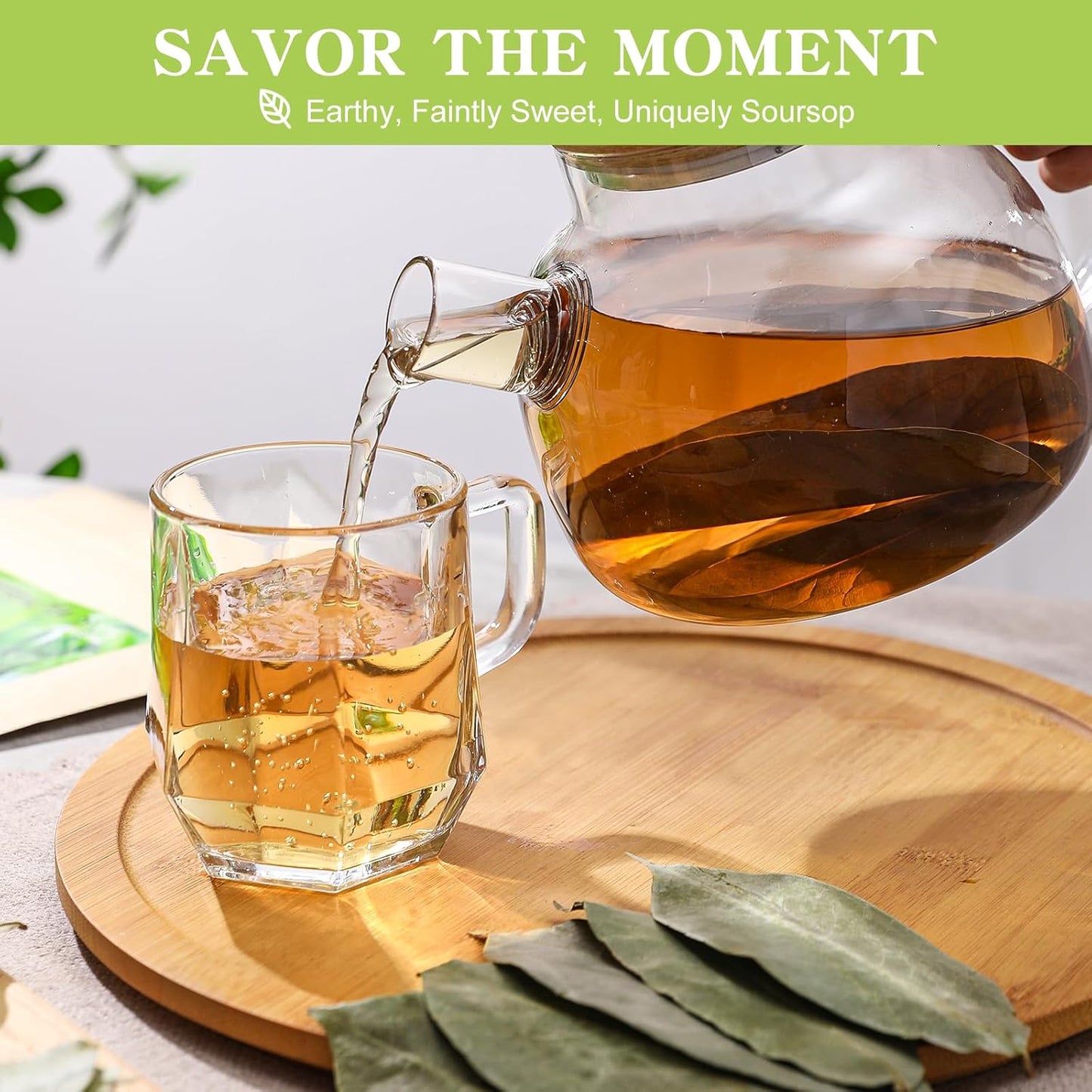 FullChea - Soursop Leaves, 170+ Hojas De Guanabana - Premium Soursop Leaves Tea - Guanabana Leaves - Non-GMO - Caffeine-free - Improve Digestion, Support Skin & Sleep