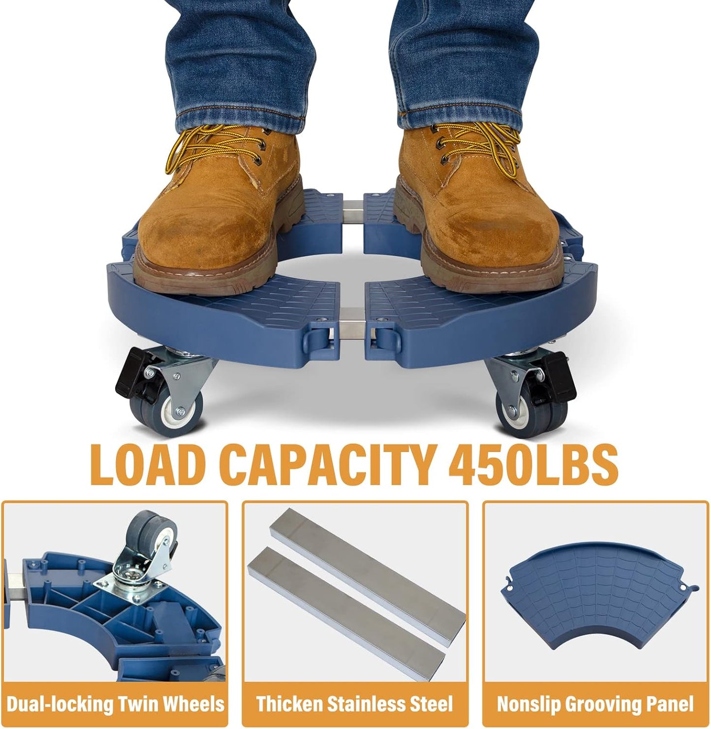 2 Pack Rolling Plant Stand with Wheels,15-21’’Adjustable Heavy Duty Plant Caddy with Wheels for Indoor Outdoor Planter Dolly Lockable