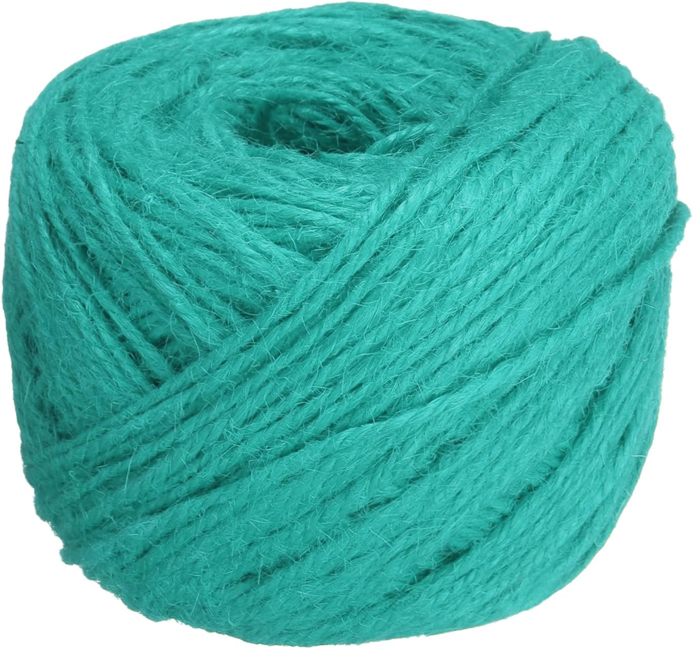 uxcell 328 Feet Natural Jute Twine String,2mm Thin Garden Twine Rope Colored Plant String Cord for DIY Art Crafts Gift Wrapping Decoration Packing Gardening Plant Hanger,Bright Blue