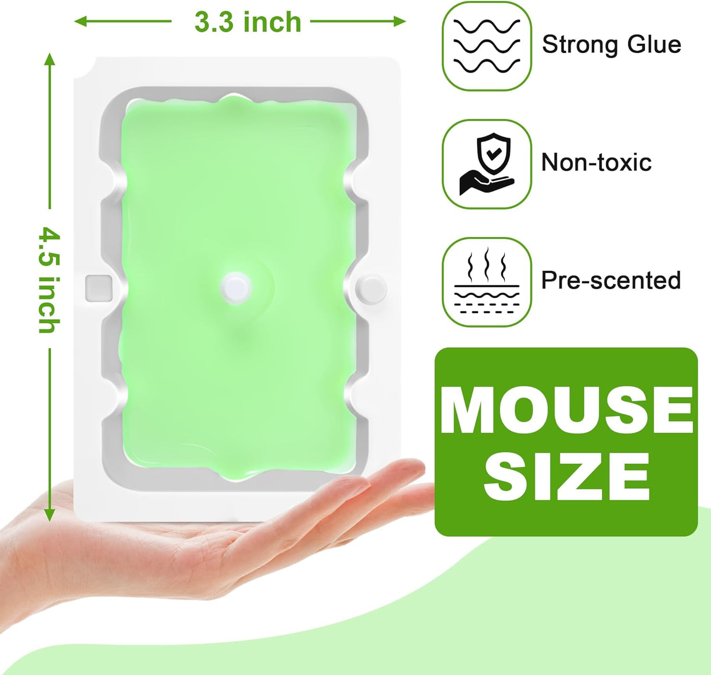 Qualirey 6 Pack Mouse Glue Trap, Super Sticky Traps Mouse Size for Mice and Rats, Pre-Scented, Non Toxic Mice Glue Boards, Rodent Sticky Pads Indoor for Home, Easy to Use, Pet Safe Pest Control
