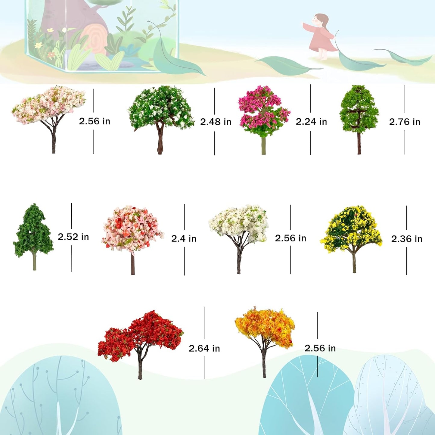 56 Pcs Fairy Garden Accessories, Mini Resin Animals Figures, Miniature Table and Chairs, Moss Bonsai Micro Landscape Ornaments Kit, Miniature Garden Kit, Terrarium Ornaments DIY Craft