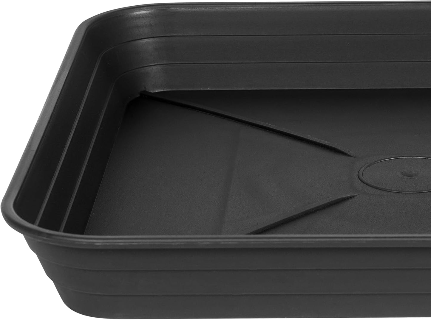 4 Pack Square Plant Saucer Tray 12 inch, Heavy Duty Plastic Plant Saucers for Indoors Outdoor, Flower Plant Drip Trays for Pots, Square Seed Starting Tray, Seedling Growing Trays