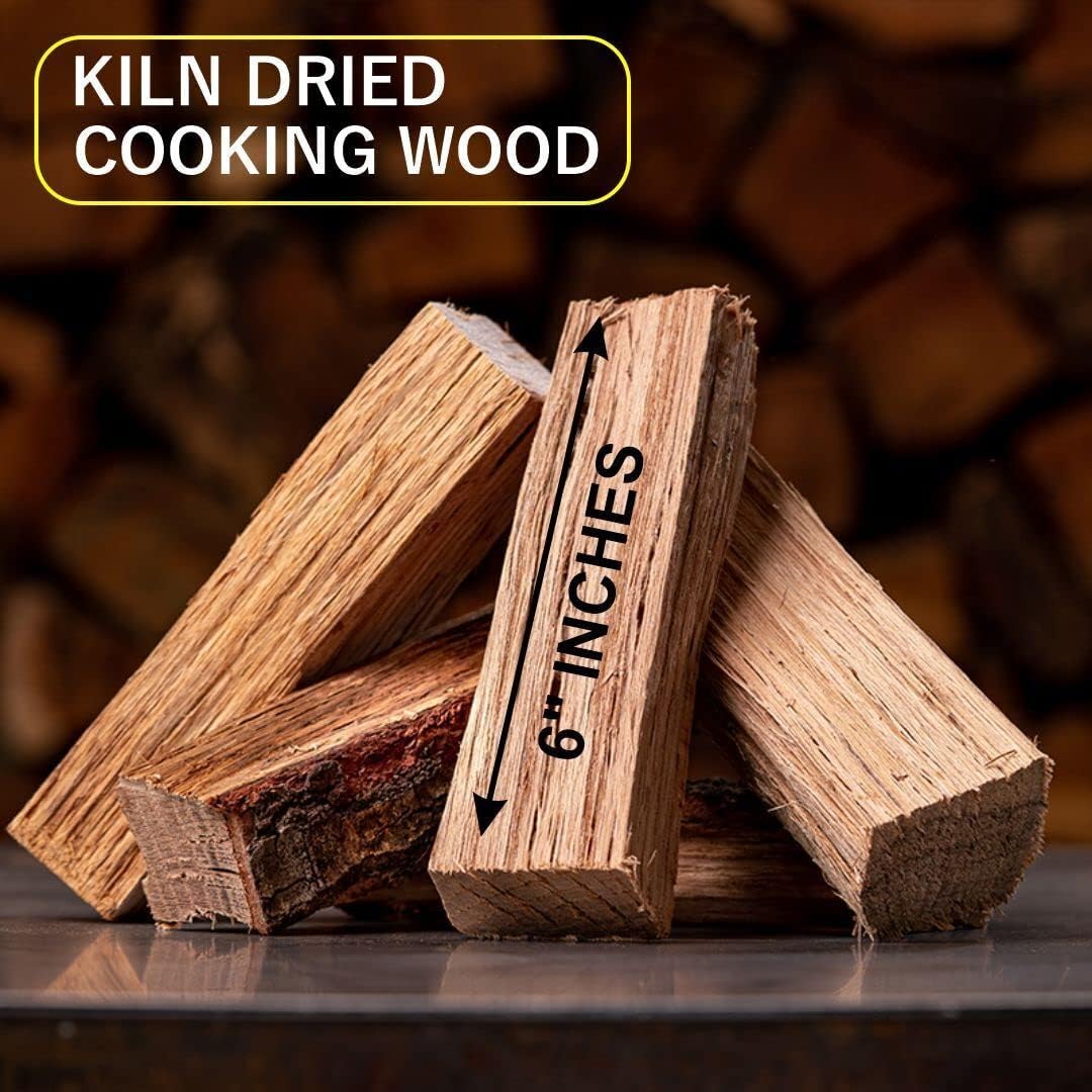 Kiln Dried Pizza Oven Cooking Logs, Approx 12 lbs, Wood Logs for Pizza Ovens, Grills and Smokers, Solo Stove Mesa XL, Oak~ 6 Inch Mini Log, Product of USA (790 Cubic Inches)