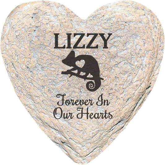 GiftsForYouNow Engraved Assorted Animals with Heart Memorial Heart Garden Stone, Lizard Our
