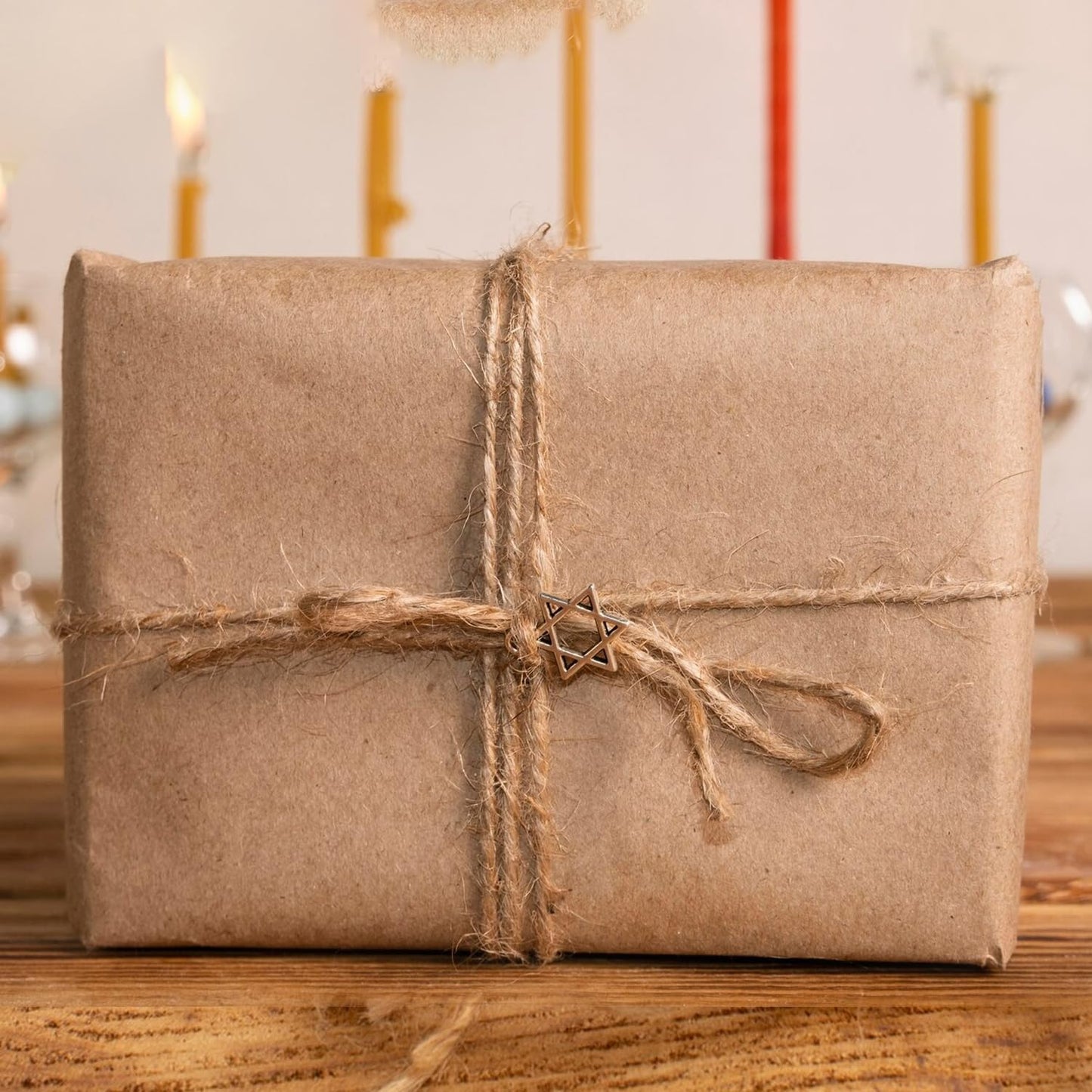 Natural Jute Twine 164 Feet Long String for Crafts Gift Wrapping Christmas Handmade Arts Decoration Packing String Home Decor （3mm * 164feet）