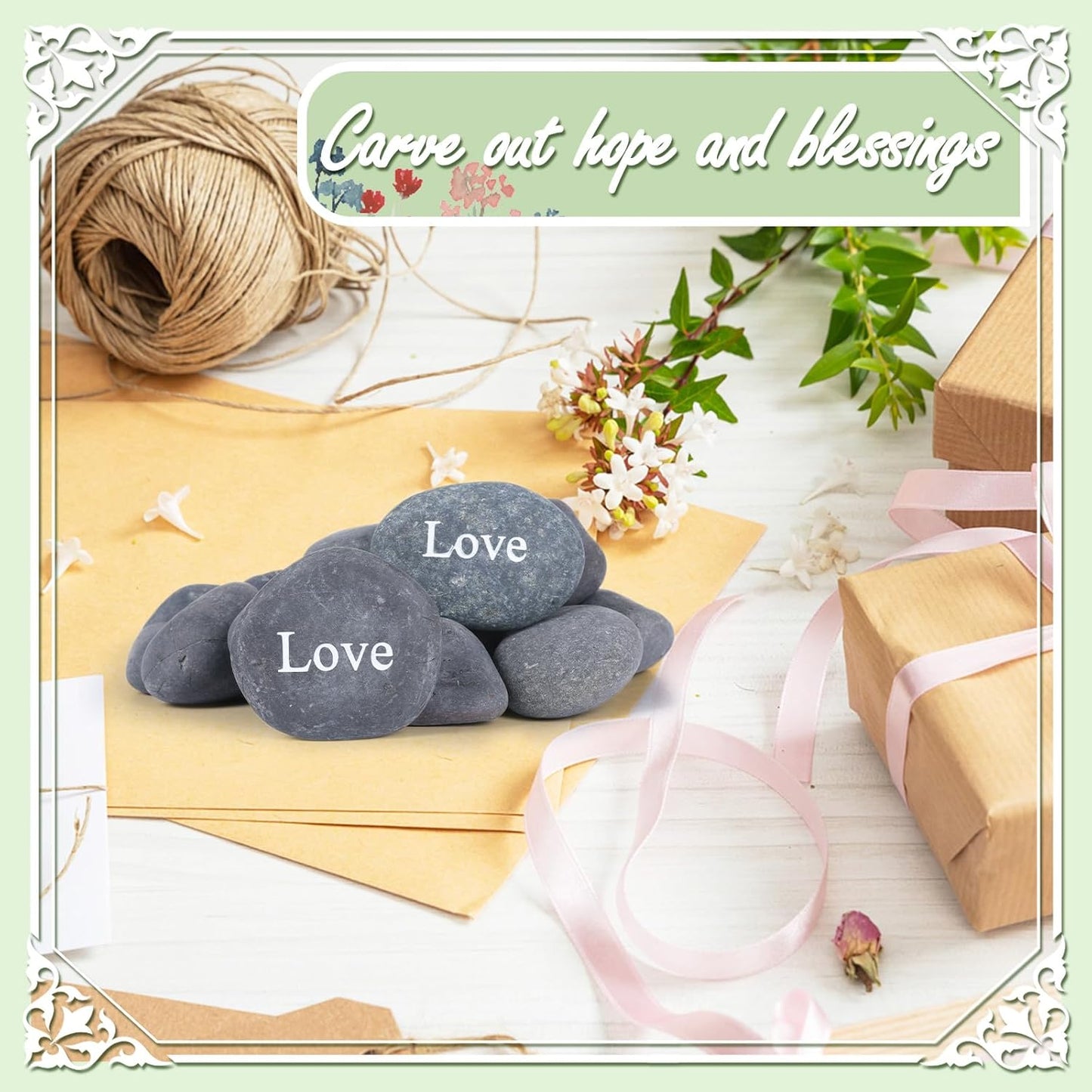 11LB Stone Pebbles River Rocks, 100% Natural Hand-Picked Premium Decorative Pebbles, Ideal for Garden Landscaping, Home Decor, Aquariums, Painting, Crafting and Gifts, Onyx Black