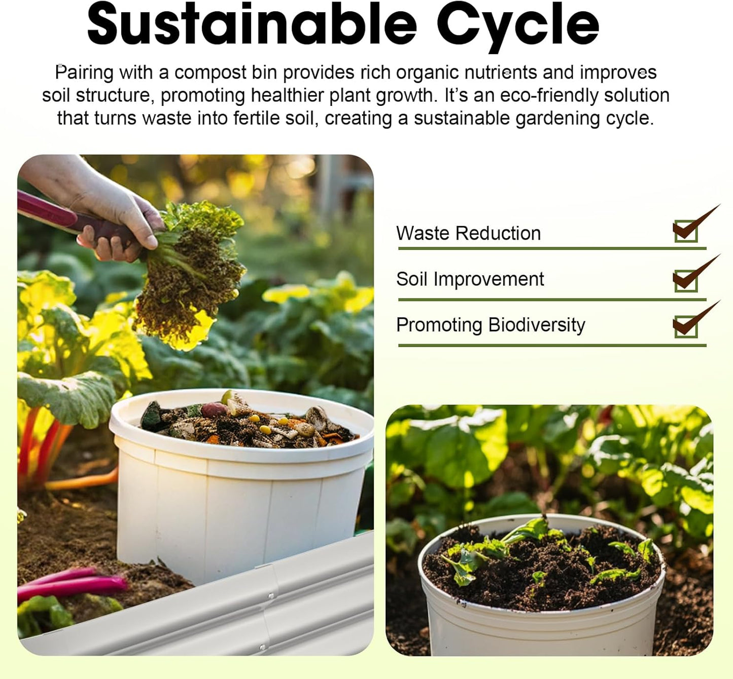 8x2x1ft Oval Galvanized Raised Garden Bed Outdoor 9-in-1 Large Metal Modular Planter Box Raised Beds for Gardening,Vegetables,Fruits,Flowers & Herbs (Silver)