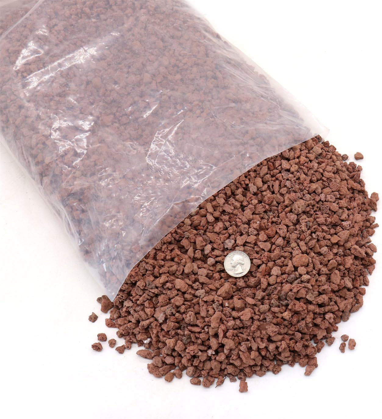 Volcanic Rock for Plants. Red Color Lava Rock. 1/5 Inch - 10 lbs for Potting Succulents, Pots, Plants, Gardening, Indoor, Crafting, Vase Fillers