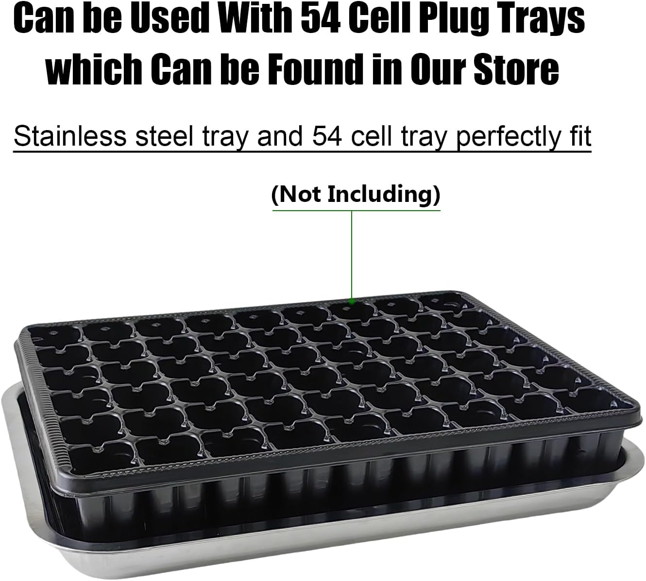 Stainless Steel Plant Trays, 5 Pack Multi-Purpose Tray for Indoor Outdoor Plants, Seed Starting Tray for Potted Plants(11.6 inch×15.2 inch, 1.45" Height, 5-Pack)