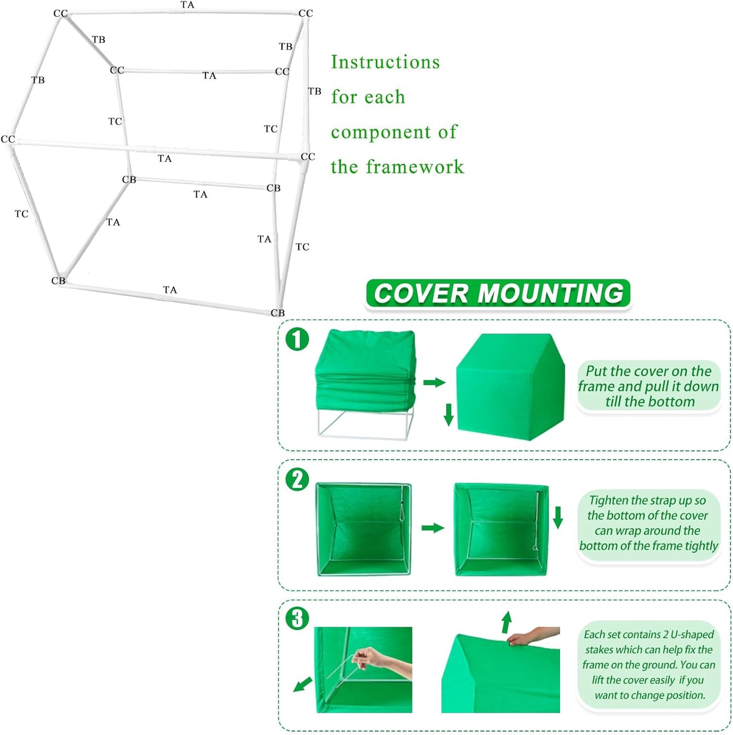 Winter Plant Covers for Freeze Protection Warm Plant Tent Shrub Covers for Winter Frost Protecting Fruit Potted Plants Tree from Freezing and Animals (24 * 24 * 28", 2 Pack)