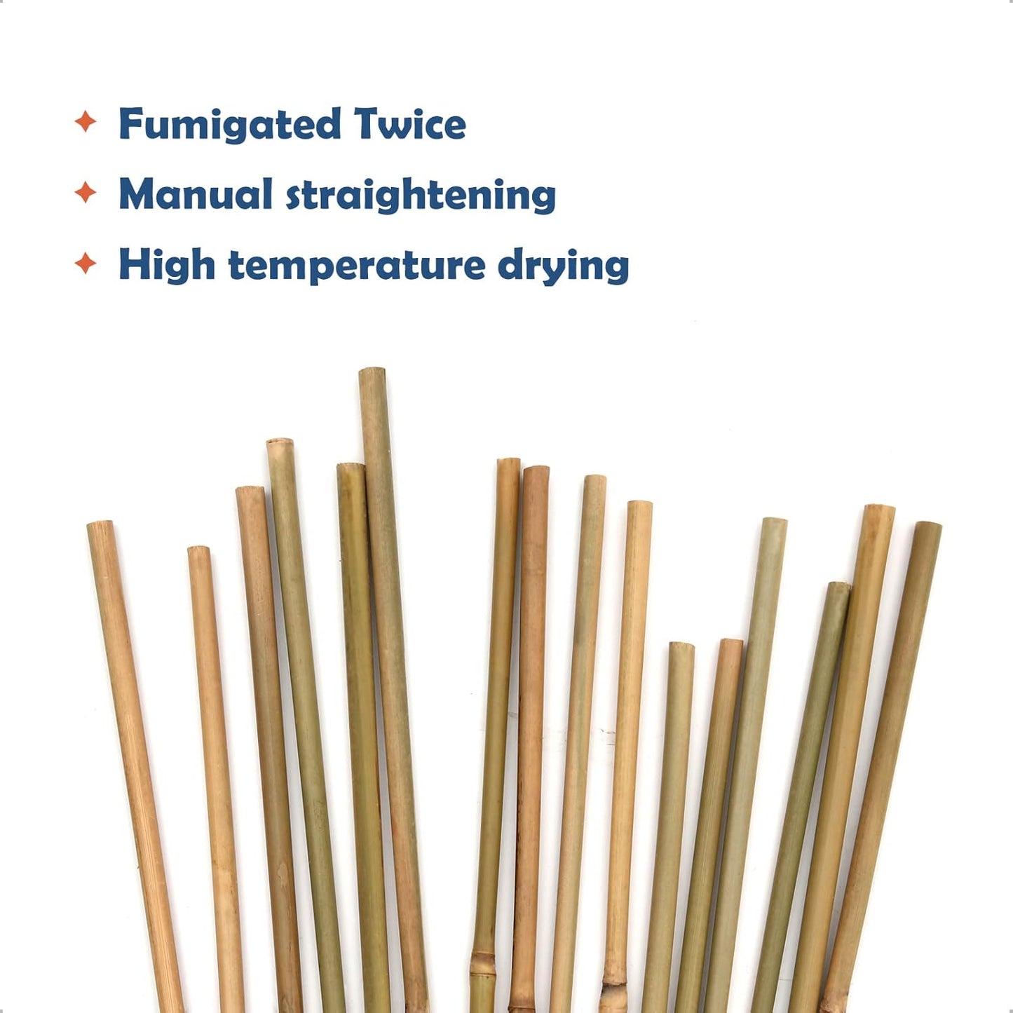 Bamboo Stakes 58 Inch (Approx 5FT) Garden Stakes Plant Stakes for Outdoor Climbing Plants Poles Sticks Support Tomatoes 20 Pack