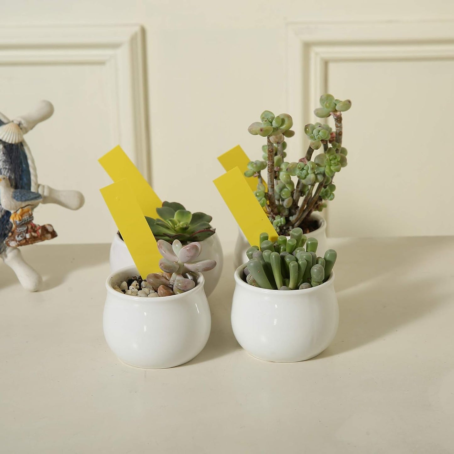 1000 Pcs 4 Inch Garden Plant Labels, Plastic Nursery Tags Waterproof Pot Seed Markers, Yellow