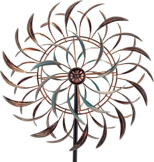 Stargarden Wind Spinners Outdoor Metal Large 360 Degrees Kinetic Wind Sculptures& Spinners Yard Art Outdoor Garden Decor