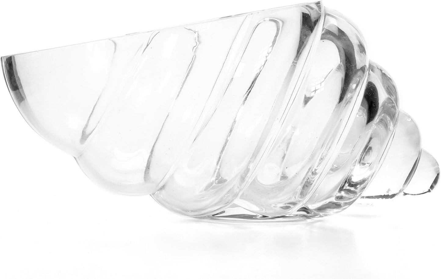 Hosley Glass Shell Vase 8 Inches Long Ideal Gift for Weddings Spa Aromatherapy Floral Arrangements Bowl for Orbs DIY Craft Projects LED Votive Candle Gardens O9