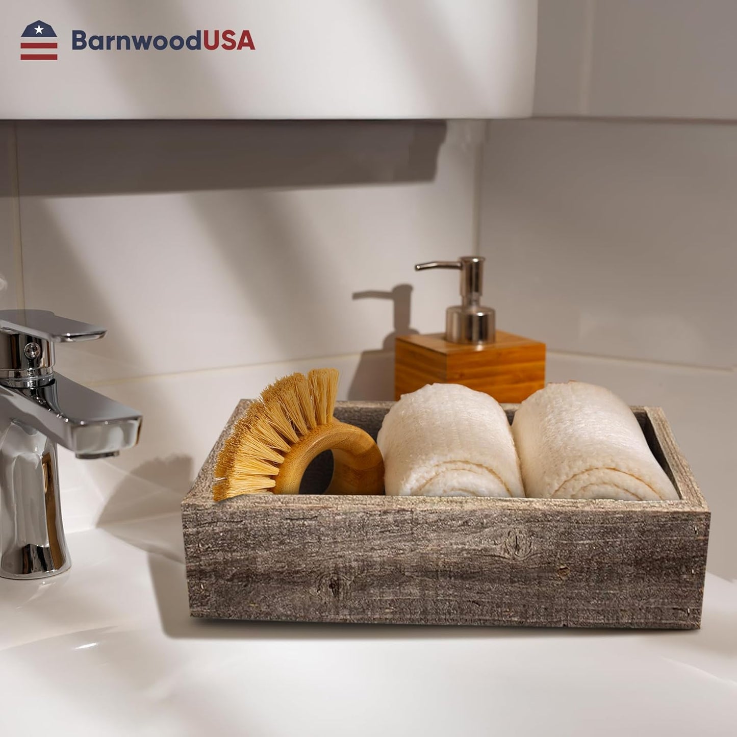 Small Wooden Planter Box – Rustic 2-Pack Wood Window Planter Box Set for Centerpieces & Storage – Durable Wooden Boxes for Decor - Perfect Toilet Basket for Bathroom Organizer