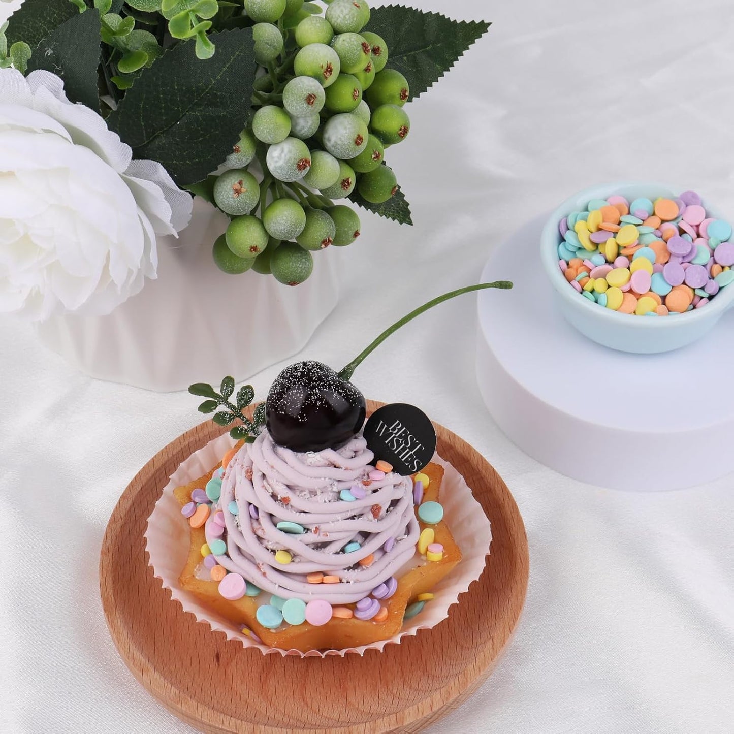 Pastel Confetti Sprinkle for Cake Decorating, Mix Rainbow Flat Round Sugar, Ideal for Cookie, Macaron, Cupcake, Ice Cream Topper